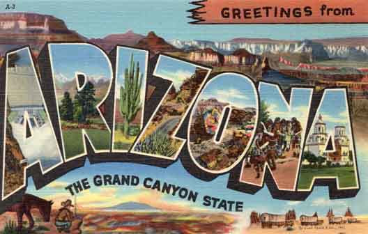 Arizona large letter postcard checklist