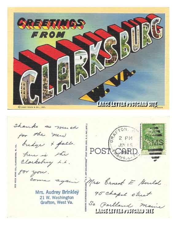 Audrey Brinkley large letter correspondence postcard