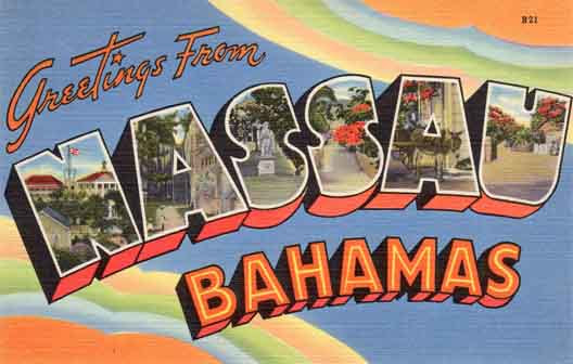 Bahamas large letter postcard checklist