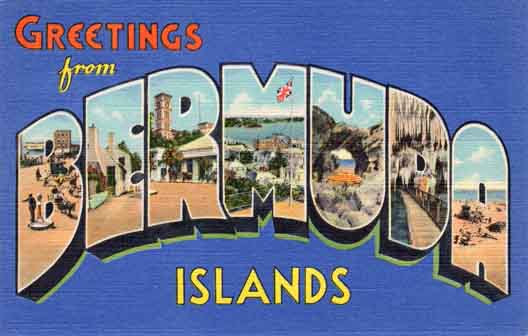 Bermuda Islands large letter postcard checklist