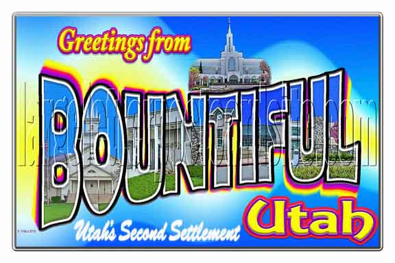 Greetings from Bountiful, Utah large letter postcard