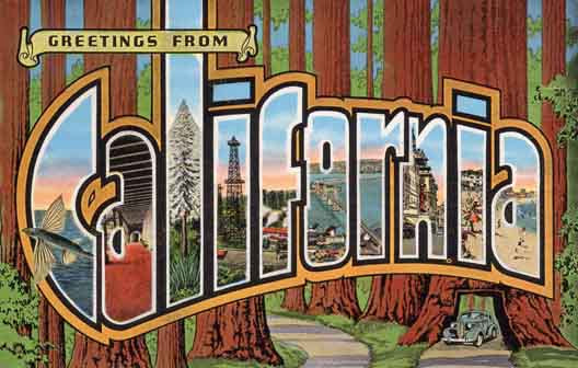 California large letter postcard checklist