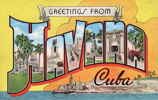 Cuba large letter postcard checklist