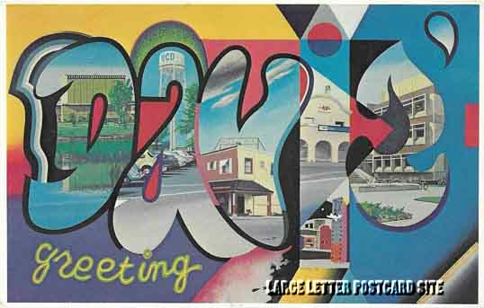 Darrell Forney large letter Davis, California painting