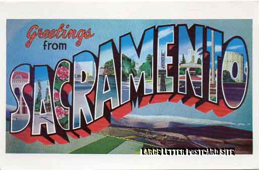 Darrell Forney large letter Sacramento, California painting