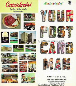 Curt Teich large letter advertising brochure