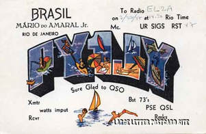 PY1JY QSL radio large letter card