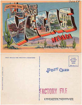 Tichnor 74680 Las Vegas Nevada factory file large letter postcard