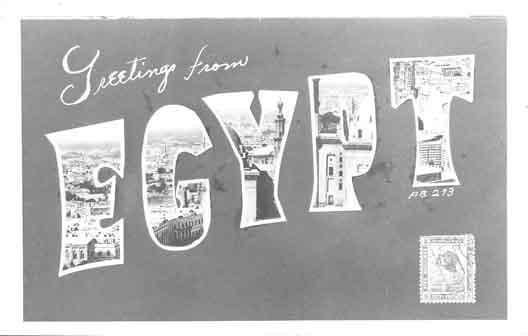 Egypt large letter postcard checklist