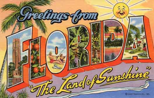 Florida large letter postcard checklist