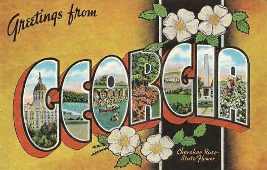 Georgia large letter postcard checklist
