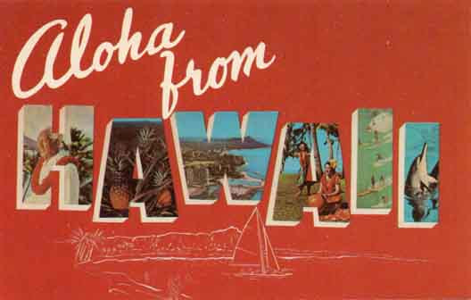 Hawaii large letter postcard checklist