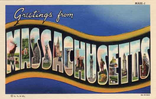 Massachusetts large letter postcard checklist