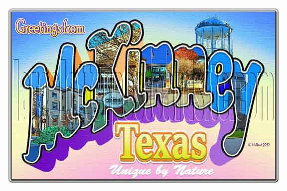 Greetings from McKinney, Texas large letter postcard