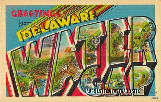misprint Metropolitan 45485 Delaware Water Gap large letter postcard