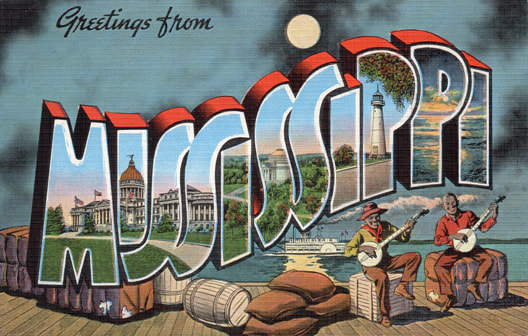 Mississippi large letter postcard checklist