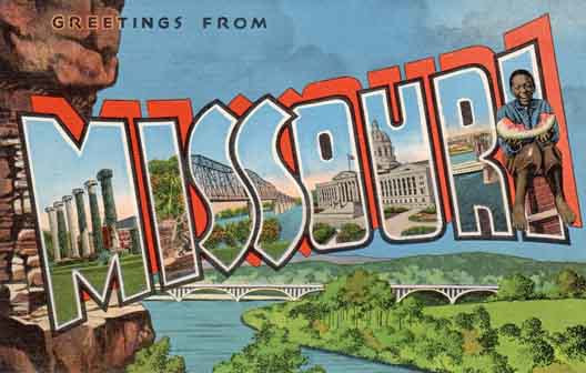 Missouri large letter postcard checklist