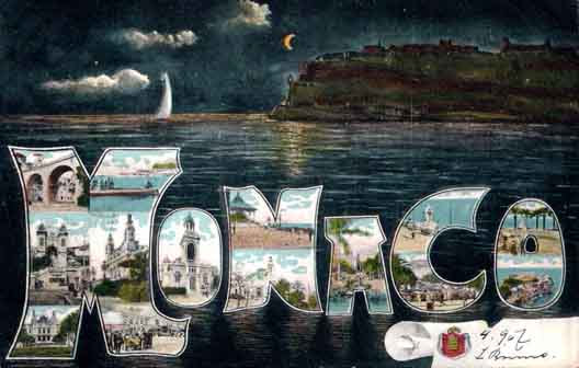 Monaco large letter postcard checklist