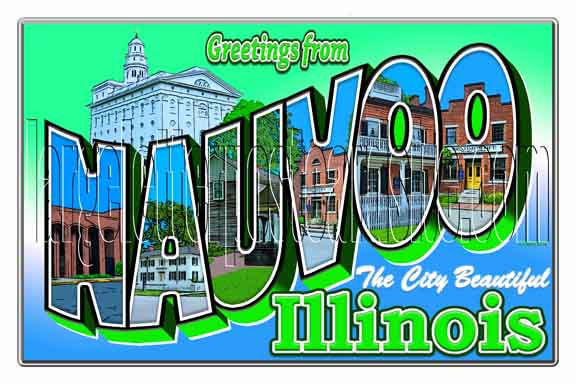 Greetings from Nauvoo, Illinois large letter postcard
