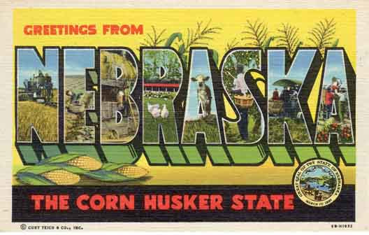 Nebraska large letter postcard checklist