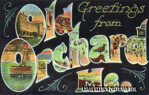 Tichnor 102630 Old Orchard, Maine large letter postcard
