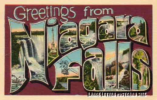 Metropolitan 1084 Niagara Falls New York large letter postcard