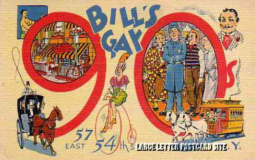 Colourpicture 16002 Bill's Gay 90s large letter postcard
