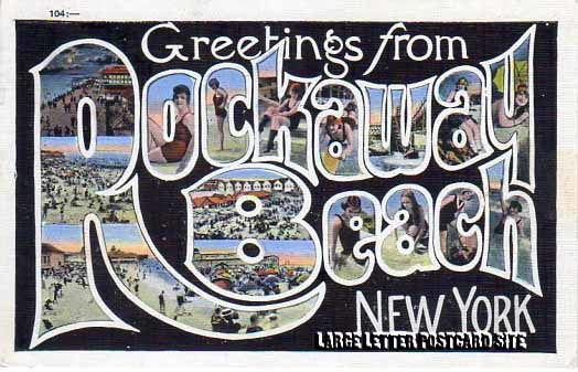 Metropolitan 17281 Rockaway Beach New York large letter postcard