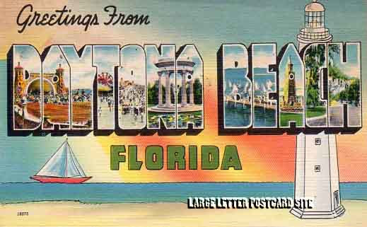 Colourpicture 18575 Daytona Beach Florida large letter postcard