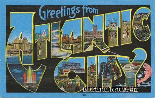 E.C. Kropp 26422 Atlantic City New Jersey large letter postcard