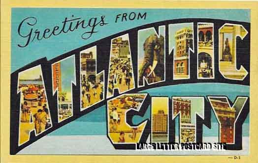 Dexter 26941 Atlantic City New Jersey large letter postcard