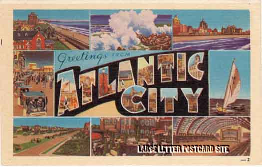 Dexter 26942 Atlantic City New Jersey large letter postcard