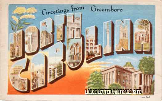 Dexter 27240 North Carolina large letter postcard