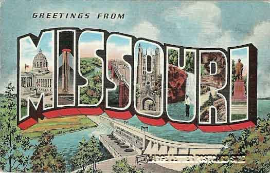 E.C. Kropp 27942 Missouri large letter postcard
