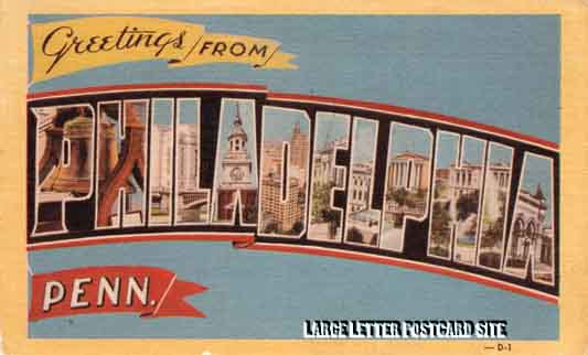 Dexter 29741 Philadelphia Pennsylvania large letter postcard