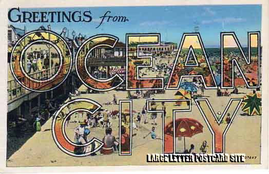 Metropolitan 37407 Ocean City New Jersey large letter postcard