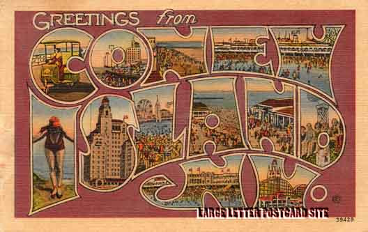 Metropolitan 39429 Coney Island New York large letter postcard
