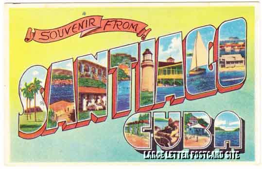 Lithografica 3 Santiago Cuba large letter postcard