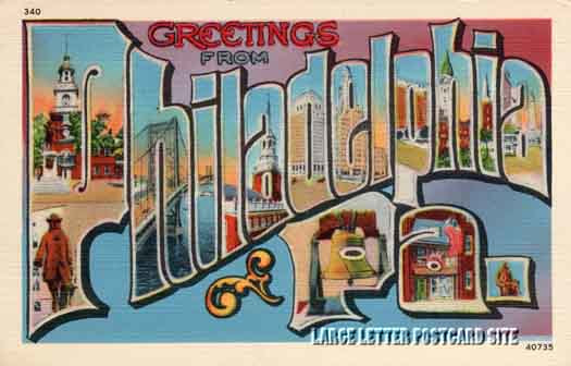 Metropolitan 40735 Philadelphia Pennsylvania large letter postcard