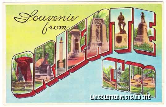 Lithografica 4 Oriente Cuba large letter postcard