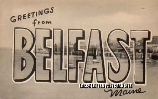 American Art 6208 Belfast Maine large letter postcard