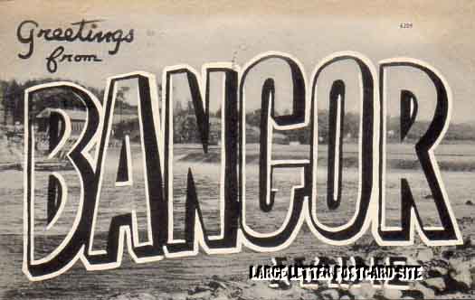 American Art 6209 Bangor Maine large letter postcard