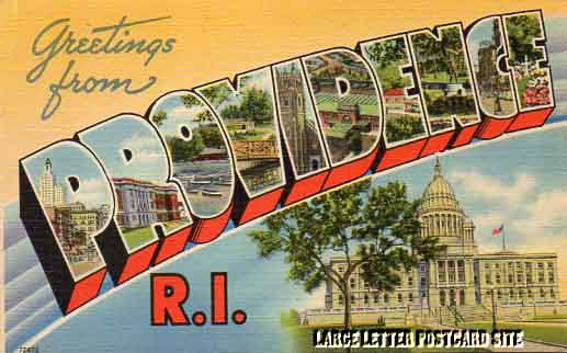 Tichnor 72672 Providence Rhode Island large letter postcard