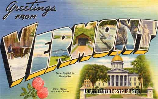 Tichnor 72846 Vermont large letter postcard