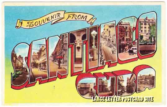 Lithografica 7 Santiago Cuba large letter postcard