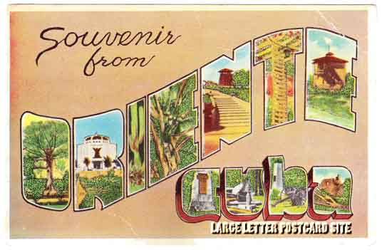 Lithografica 8 Oriente Cuba large letter postcard