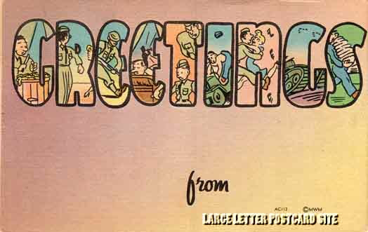 MWM AC112 Greetings from large letter postcard