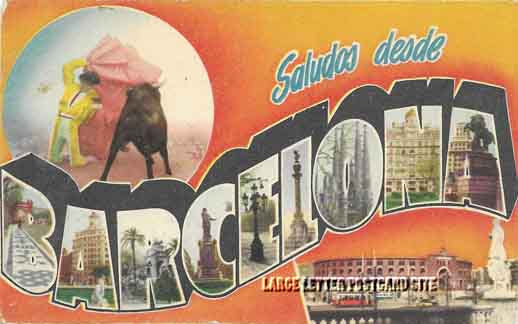 Clavi Barcelona, Spain large letter postcard
