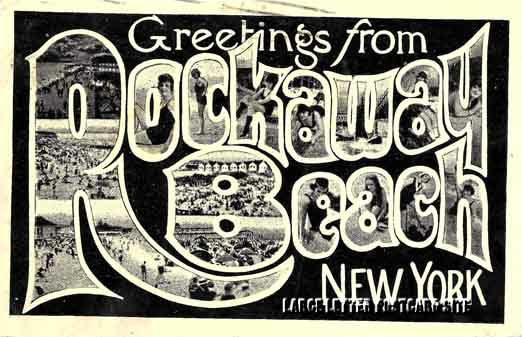 Metropolitan Rockaway Beach, New York large letter postcard