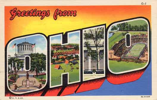 Ohio large letter postcard checklist